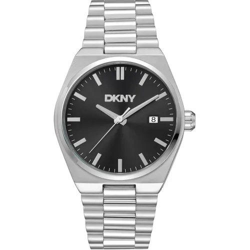 Uhr DKNY DK1G135M0035 Herren Quarz Edelstahl Zifferblatt Schwarz 100m Neu
