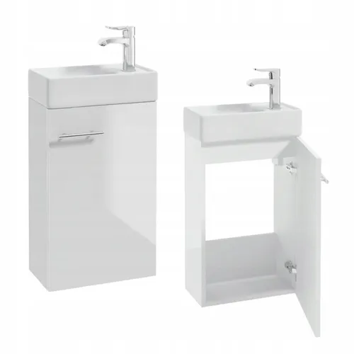 Stamar Badezimmerschrank mit Waschbecken – 40 x 22 cm in Weiß