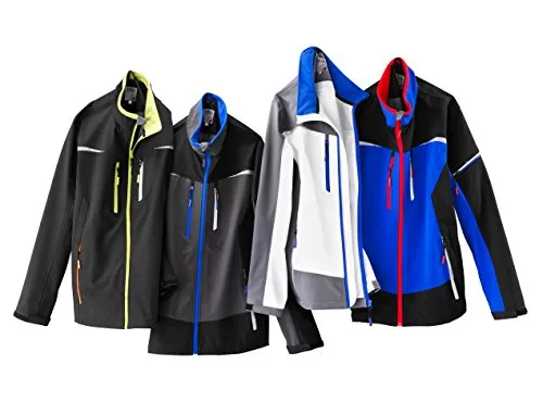 Terrax Workwear Softshelljacke zweifarbig (L, dunkelgrau/royal)