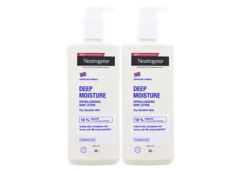 Neutrogena Bodylotion 2 x Neutrogena Deep Moisture Bodylotion Sensitiv Parfümfrei Trockene E