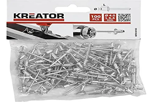 KREATOR KRT618103 - Remaches 4,0x6,4mm 100 piezas