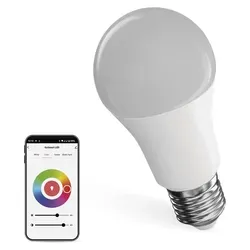 EMOS GoSmart LED-Lampe A60, WiFi LED 11W Ersatz für 75W, Helligkeit 1050 lm, RGB, kompatibel mit Tuya/EMOS GoSmart-App, Sprach-Assistant, E27 Sockel