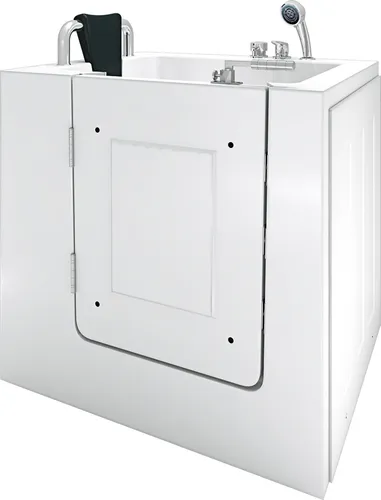 AcquaVapore Sitzwanne Whirlpool Badewanne mit Tür S02WP-A-L 78x100cm - Sanitäranlagen & Zubehör, perfekte Lösung für Senioren mit seitlicher Tür für sicheren Einstieg und Entspannung in der eigenen Badewanne.