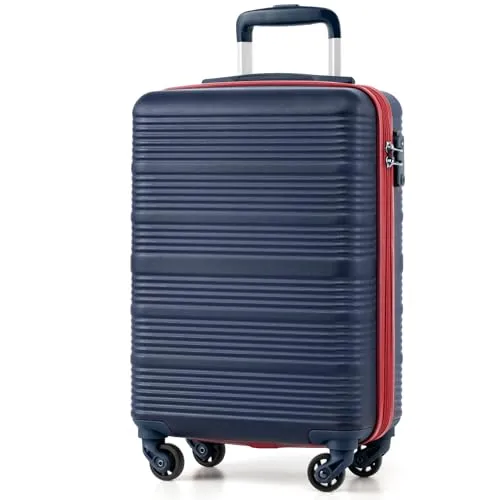 COOLIFE Handgepäck Koffer 55x35x20cm für Ryanair & Easyjet mit 4 Silent Spinner Rädern & TSA-Schloss – ABS-Hartschale, Leicht Handgepäck