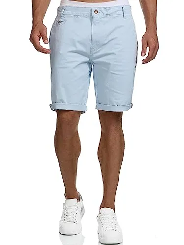 Indicode Herren Creel Chino Shorts | Bequeme Bermuda Herrenshorts mit 5 Taschen - Herren-Shorts aus weichem, dehnbarem Material mit 5 Taschen für praktische Nutzung. Perfekt für den Sommer, ein Must-Have für jeden Kleiderschrank!