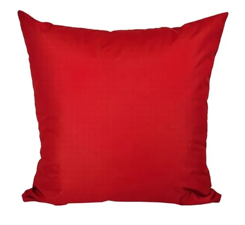 JACK 50x50cm Outdoor Lounge Kissen Dekokissen inkl. XXL-Füllung Wasserabweisend Sitzkissen Garten Stuhl Lotus Effekt, Farbe:Rot