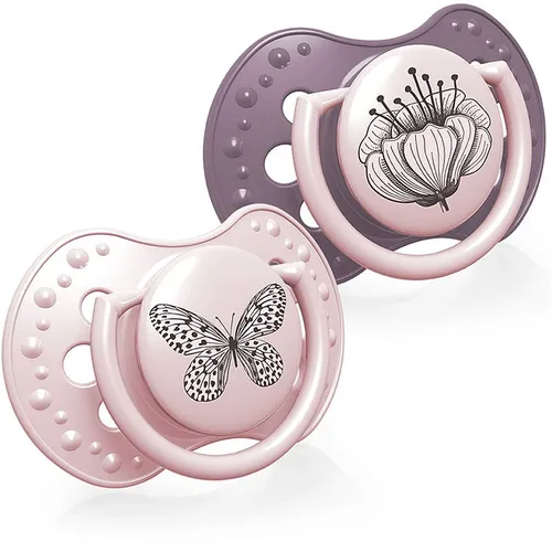 LOVI Botanic 0-3m Schnuller Girl 2 St. in pink von LOVI