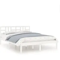 Produktbild vidaXL Massivholzbett Weiß 150x200 cm