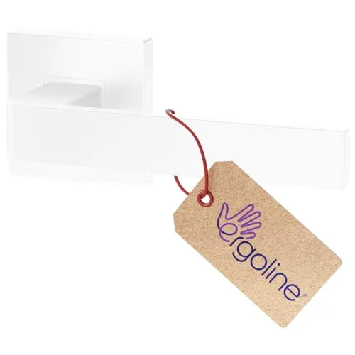 ERGO Weiß Türbeschlag Türgriff ohne Schlossrosette Weiß Matt Eckig Drückergarnitur, Türbeschlag, Türklinke, Türdrücker