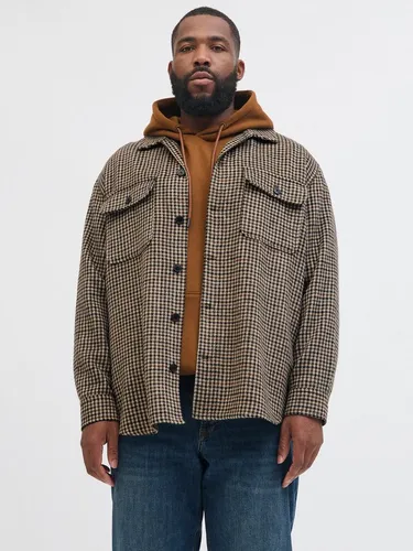 Jack & Jones PlusSize Langarmhemd JJEBRADLEY OLLIE OVERSHIRT LS NOOS PLS - Freizeithemden, leichtes und bequemes Material für optimalen Tragekomfort, perfekt für den Alltag oder Afterwork-Events.