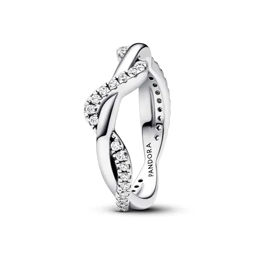 PANDORA Timeless Funkelnde Welle Ring aus Sterling Silber von Pandora