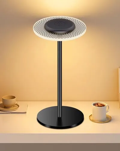 Tischlampe Tischleuchte Kabellos Akku LED Nachttischlampe 2200mAh, Nachttischlampe Touch Lampe ohne kabel Dimmbar mit RGB, Warmweiß, IP54 Wasserdicht Tischlampen für Indoor, Schlafzimmer, Wohnzimmer