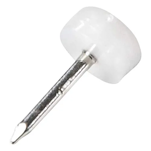 Adsamm® / 4 x Kunststoffgleiter mit Nagel / Weiß / Ø 10 mm / rund / Möbelgleiter mit Nagel / Möbel- und Bodenschutz in Adsamm® Qualität