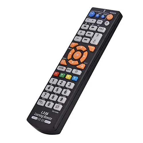 Tosuny Lernfernbedienung Universal Intelligente Fernbedienung mit Lernfunktion für TV CBL DVD SAT DVD und Anderen Infrarotgeräten kabellose Tastatur (Schwarz)