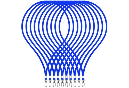 WEBBOMB Schlüsselanhänger 10x unbedruckte Schlüsselbänder Lanyards Umhängeband 13Farben Auswahl