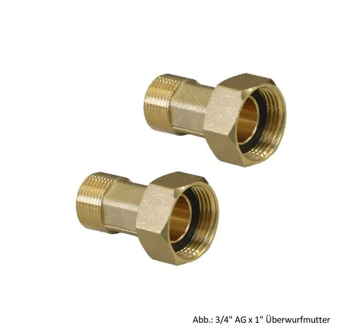 OEG GmbH Kaltwasserzähler Wasserzählerverschraubung-Set, MS-blank 1/2