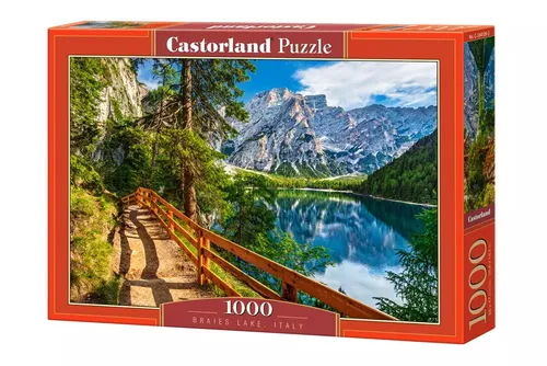 Puzzle 1000 elementów. Jezioro Braies, Włochy Castorland 5904438104109