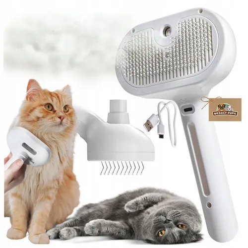 Selbstreinigende elektrische Dampfbürste für Katzen