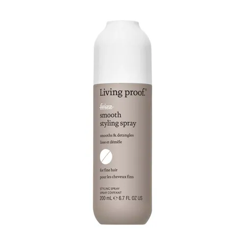 Living Proof No Frizz Smooth Styling Spray 200 ml - Haarpflege für glattes und gewelltes Haar, reduziert Frizz um 75 % und sorgt für 96 Stunden Geschmeidigkeit mit Hitzeschutz bis 450°F. Ideal für feines Haar.