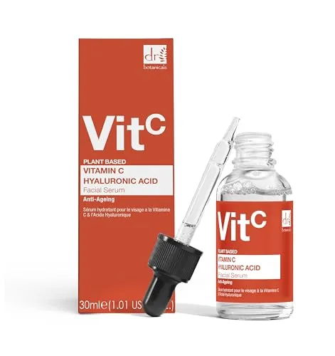 Vitamin-C Hautpflege Seren und Gesichtscreme – Aufhellende & Feuchtigkeitspflege (Vitamin C 5% & Hyaluronsäure 2% Serum 30ml)