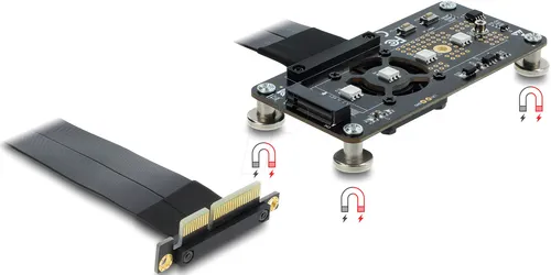 DELOCK 64357 Riser Karte PCIe 3.0 x4 zu M.2 Key M mit RGB