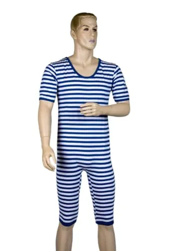 Gr. 9 / XXL Ringelbadeanzug rot/weiß