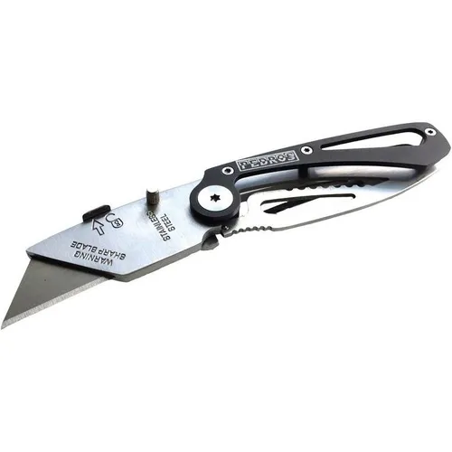 Pedro's Allzweck Messer faltbar, schwarz/silber