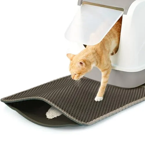 CanadianCat Company | Katzenklo Matte Katzenstreu Matte, Vorleger für Katzentoilette, Katzenmatte, Katzenstreumatte, anthrazit, 60 x 45 cm
