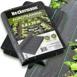Heckermann Agrotextil 0,8 X 20 M 90 G/m2 Schwarz (würfel)