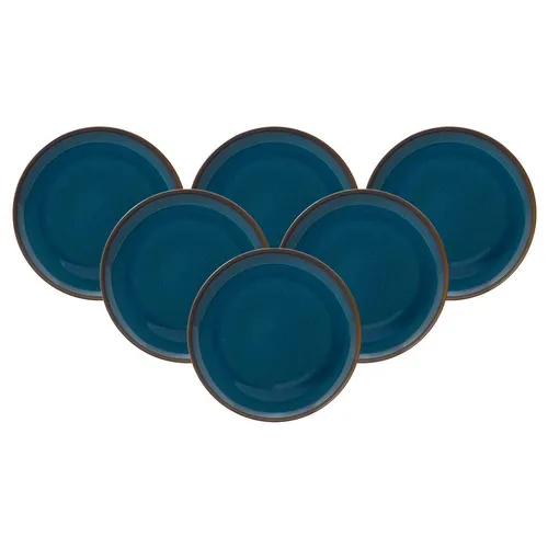 like. by Villeroy & Boch Crafted Speiseteller 6er Set - Denim - Teller aus Premium Porcelain, handwerklich gefertigt mit einzigartiger Reaktivglasur für rustikalen Charme. Spülmaschinen- und mikrowellenfest – ideal für stilvolle Anlässe.