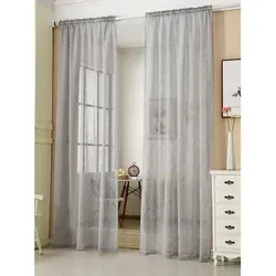 Gardinen Transparent Mit Kräuselband Vorhang Leinenoptik Halbtransparent Voile Leinenvorhang Stores Fensterschal Dekoschal Wohnzimmer Kinderzimmer Schlafzimmer, 140x225 Cm Hellgrau(1 Stück) - Woltu