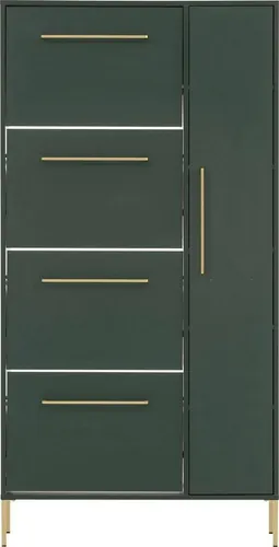 welltime Schuhschrank Kent mit goldfarbenen Griffen