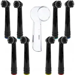 Oral-B Aufsteckbürsten Präzision Schwarz Aktivkohle 8 Stück mit Kappe - Schwarz