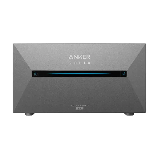 Anker Solaranlage SOLIX Solarbank 2 E1600 AC - Solaranlage für Gartenhäuser und Carports, 2000W Leistung, erweiterbar mit 15 Jahren Garantie und inklusive smarter Zähler (gratis) für optimale Energieausnutzung.