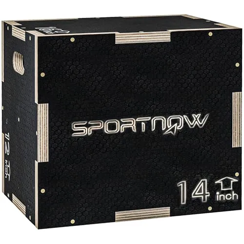 SPORTNOW Box Jump Plyometrie 3 in 1 Gerät Sprungbox rutschfest Krafttraining Fitness & Crosstraining Plyobox für Trainings-Box aus Holz, Höhe 30/35/40 cm, Schwarz