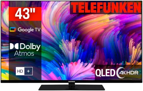 Telefunken D43Q700M6CW QLED-Fernseher (108 cm/43 Zoll, 4K Ultra HD, Google TV, Smart-TV)