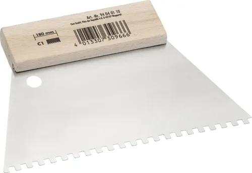 Color Expert Zahnspachtel C1 180 mm Holzgriff