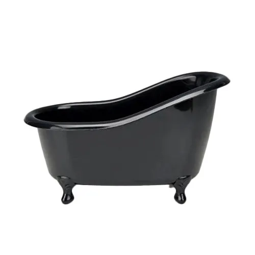 Deko Badewanne Kunststoff schwarz zum Befüllen 26x13,7x15,5cm Geschenke Präsent