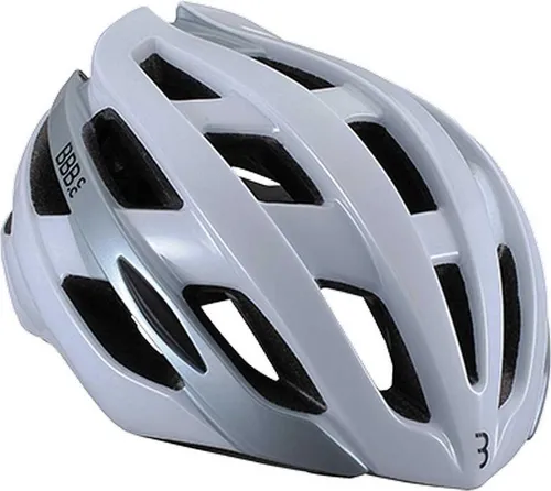 Bbb Hawk Helm Weiß L - Fahrradhelm mit 21 Belüftungsöffnungen für optimale Luftzirkulation, leichtes Design und reflektierende Elemente für erhöhte Sichtbarkeit beim Radfahren.