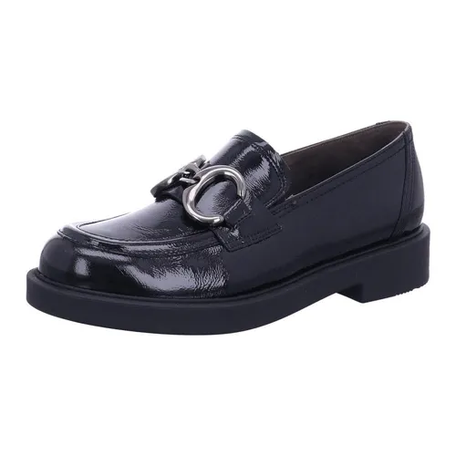 Paul Green Damen Slipper 31363131393133 Schwarz 42 EU - Elegante schwarze Slipper aus hochwertigem Leder mit glamouröser Verzierung und super weichem Fußbett. Ideal für stilvolle Auftritte im Alltag.