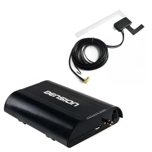DENSION DAB+U (DBU3GEN) Universal Digitalradio DAB+ Interface - Auto Audio & Video Antennen, einfache Plug&Play-Nachrüstung für DAB+ Empfang mit aktiver Glasklebeantenne, ideal für Fahrzeuge mit USB-Anschluss.