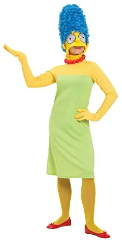 Rubie's 3 880654 S - Marge Simpson Deluxe Kostüm für Erwachsene - Kostüm-Outfit für Party und Karneval, inklusive Haardekoration, Kleid und Zubehör - verwandeln Sie sich in die beliebte Figur aus der Serie!