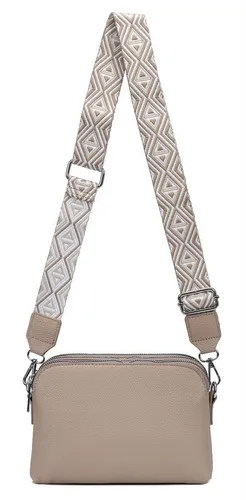 ITALYSHOP24 Schultertasche Damen Tasche Bodybag Umhängetasche Crossbody Brusttasche Handtasche, Crossover Muster Taschengurt Smartphone Geldtasche Abend Handy Clutch