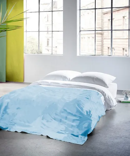 Wohndecke Tagesdecke Plaid, fleuresse blau - Bettdecken in stilvollem Blau, aus 100% Baumwolle, waschbar bis 60°C und OEKO-TEX® zertifiziert – für ein gemütliches und sicheres Zuhause.