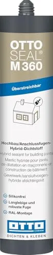 OTTOSEAL M 360 Hybrid-Dichtstoff für Hochbau/Anschlussfugen C56 betongrau 310ml – Überstreichbar & silikonfrei – perfekt für die RAL-Montage Innen & Außen