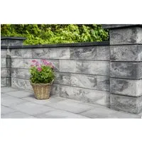 Diephaus Gartenmauer Fein Weiß-Schwarz 25 x 25 x 20 cm von Diephaus