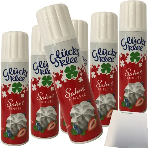 Glücksklee Sprühsahne Finesse 30% Fett 6x250ml Dose usy Block