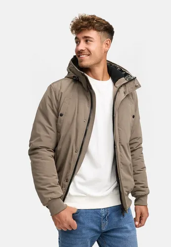 Indicode Herren INAlbanos Winterjacke mit Kapuze – Stylische Herrenjacke für kalte Tage - Wärmende Herrenjacke mit elastischen Rippbündchen und funktionalen Taschen. Ideal für den Alltag, hält sie die Kälte draußen und bietet Platz für persönliche Gegenstände. Hochwertige Verarbeitung für ein modernes Look.