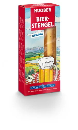 Huober Bierstengel Laugengebäck 100 g Bio - Bio Laugengebäck, perfekt für einen gesunden Snack zwischendurch, hergestellt in Deutschland und ideal für die Lebensmittelabteilung.