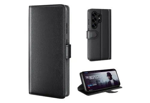 Tec-Expert Handyhülle Echtleder Handyhülle für Samsung Galaxy S26 Ultra, Cover Klapphülle Case mit Kartenfächern und Geldfach aufstellbar